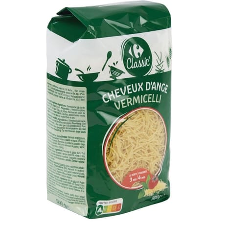 Carrefour classic' pâtes cheveux d'ange 500g
