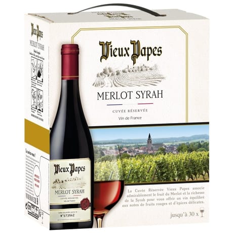 Vieux papes vin de table de france rouge 3l 12.5%vol