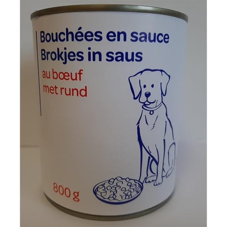 Boulettes en sauce au boeuf pour chien 800g