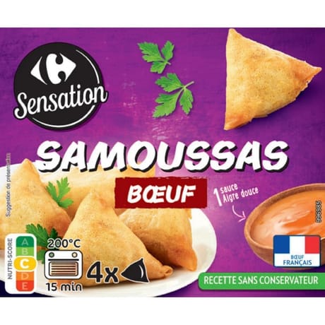 Carrefour sensation samoussas boeuf 220g