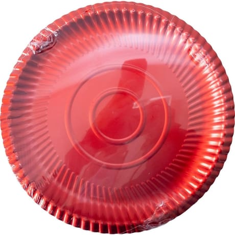 Assiette carton rouge 28 cm x10