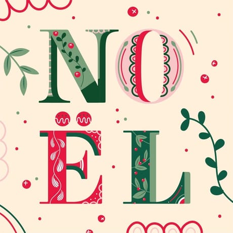 20 serviettes 33x33cm noel vegetal