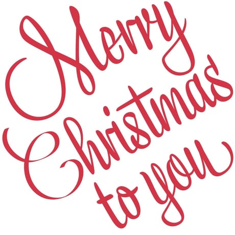 20 serviettes 33x33cm merry christmas to you rouge fond blanc