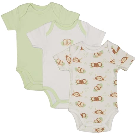 Lot de 3 bodies manches courtes bébé Influx SAFARI 6 MOIS