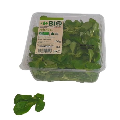 SALADE MACHE BIO BARQUETTE 100G CARREFOUR BIO