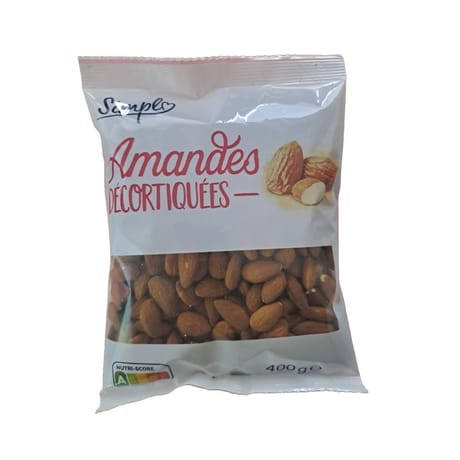 Amandes décortiquées crues 400g SimpL