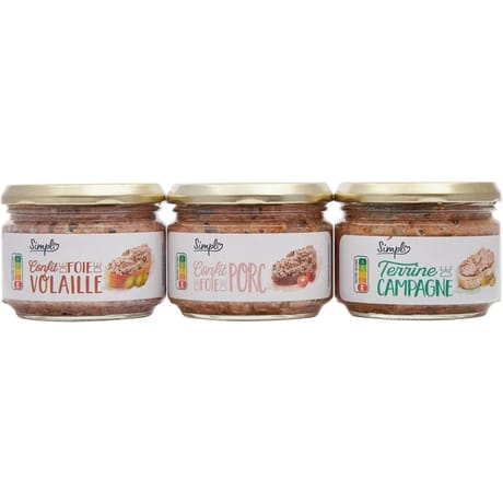 Simpl confit de foie de porc les 3 pots de 180g