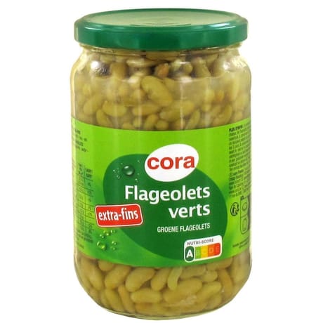Cora flageolets extra fins 72cl 660g