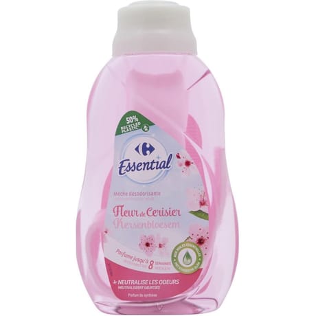 Carrefour essential désodorisant mèche Fleur de cerisier 375ml
