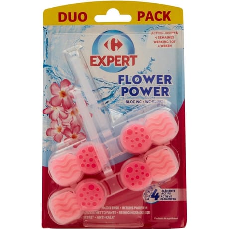 Carrefour expert blocs WC Flower Power x2