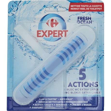 Carrefour expert bloc WC extra large Fresh Ocean 5 actions 43g