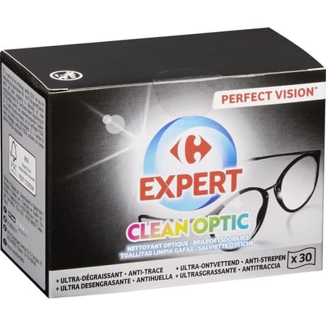 Carrefour expert nettoyant optique ultra dégraissant x30