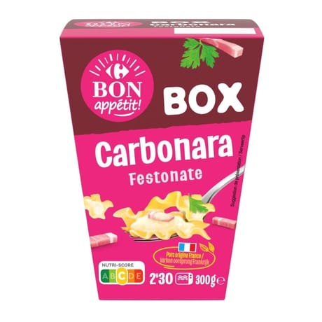 Carrefour bon appetit box carbonara festonate 300g