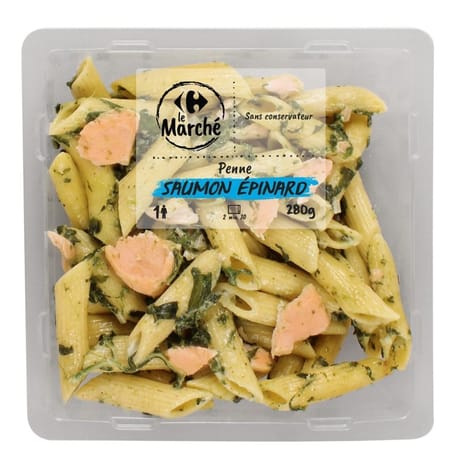 Crf le marché Penne saumon épinards à la crème 280g