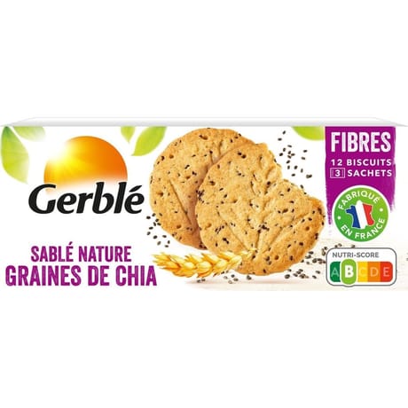 Gerblé sablé nature au graines chia 132g