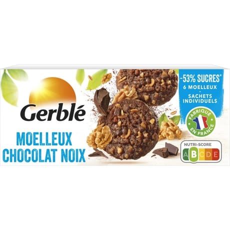 Gerblé moelleux choc-noix om3 138g