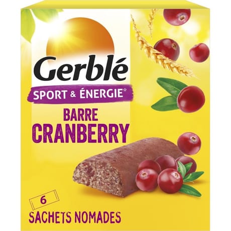 Gerblé barres sport cranberry 150g