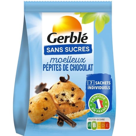 Gerblé  moelleux pépites chocolat sans sucres 196g