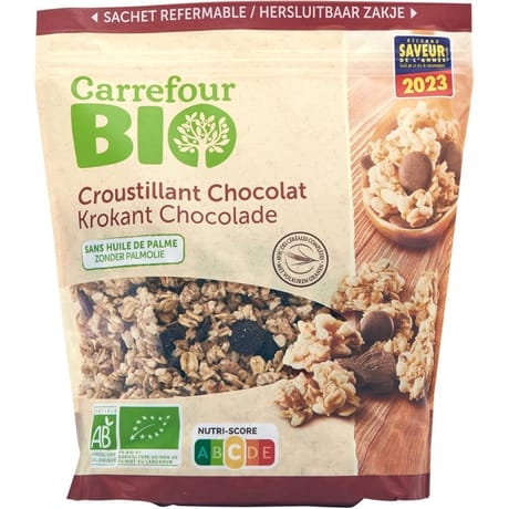 Carrefour bio céréales croustillant chocolat 500g