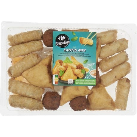Carrefour sensation plateau exotic mix + sauces 550g