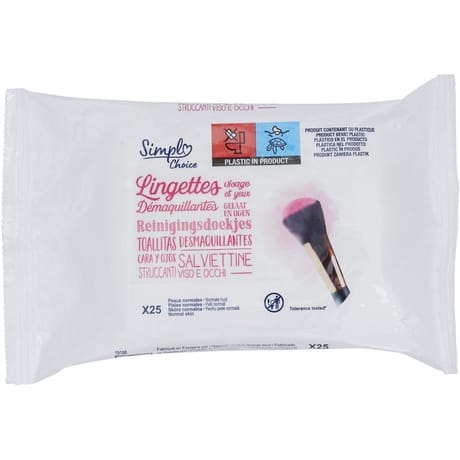 Simpl lingettes démaquillantes visage yeux x25