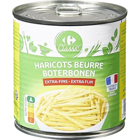 Carrefour classic' haricots beurre extra-fins 220g