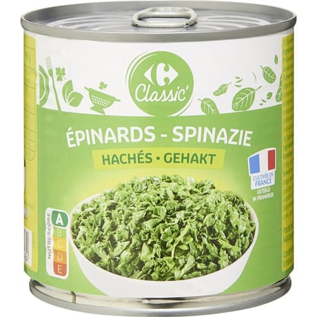 Carrefour classic' épinards hachés 395g