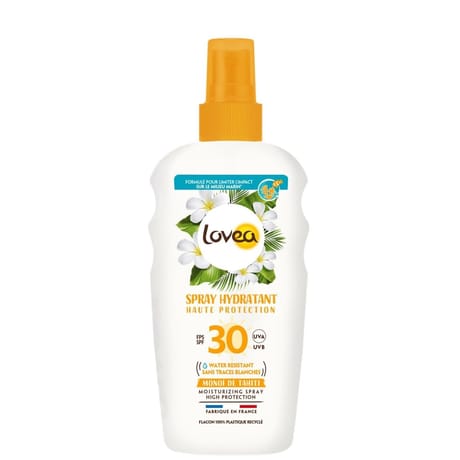 Lovea spray hydratant FPS 30 haute protection monoï de Tahïti 150ml