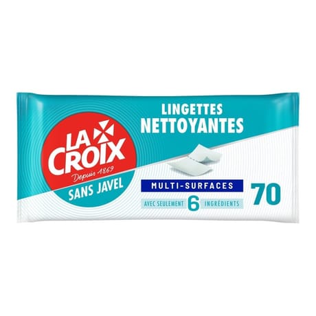 La croix lingettes nettoyantes multi-surfaces sans javel x70