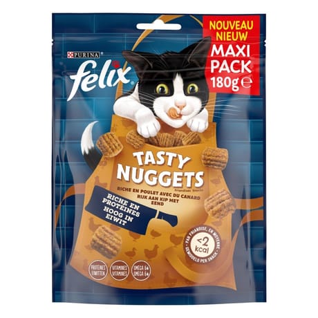 Felix tasty nuggets poulet / canard 180g