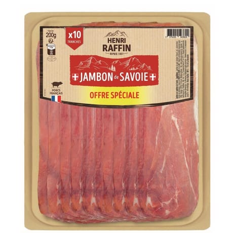 Henri Raffin jambon de savoie x10 200g