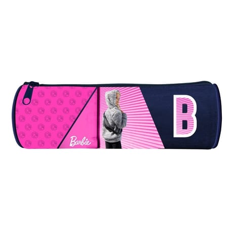 Trousse scolaire ronde Barbie Rose