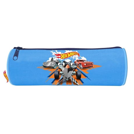 Trousse scolaire ronde Hot Wheels Bleu