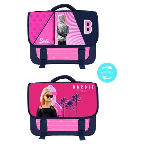 Cartable réversible 38 cm Barbie Rose