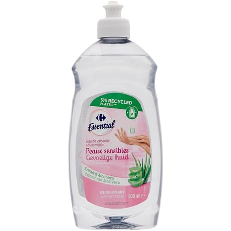 Carrefour essential liquide vaisselle peaux sensibles 500ml