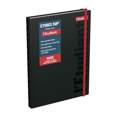 Agenda l'étudiant 15x21 192 pages 1 semaine sur 2 pages 24-25 noir français