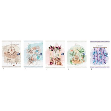 Oxford agenda boho chic 12x18cm 352 pages 1 jour/page 24-25 assorti français