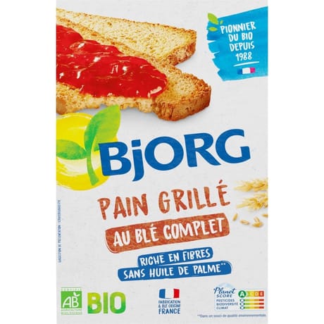 Bjorg pain grillé au blé complet bio 250g