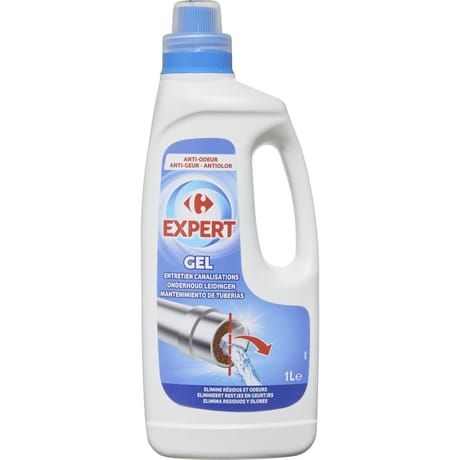 Carrefour expert gel entretien canalisations anti-odeur 1l