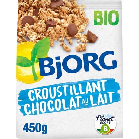Bjorg croustillant chocolat au lait bio 450g