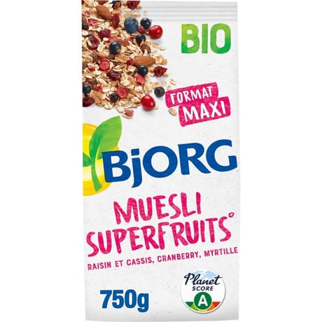 Bjorg muesli superfruits bio format maxi 750g