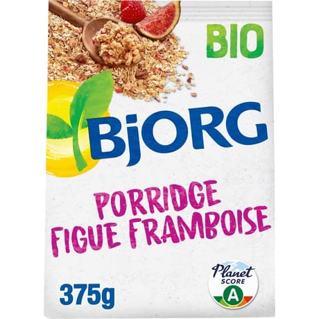 Bjorg porridge figue framboise bio 375g