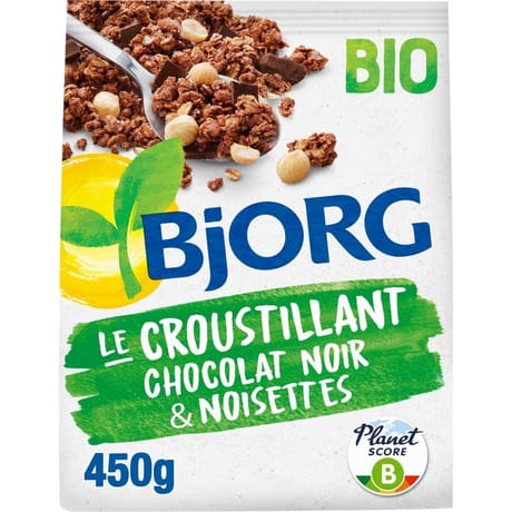 Bjorg croustillant chocolat noisette bio 450g