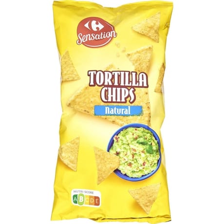 Carrefour sensation biscuits apéritif tortilla chips nature 200g