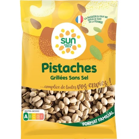 Pistache coque grillée sans sel 500g SUN