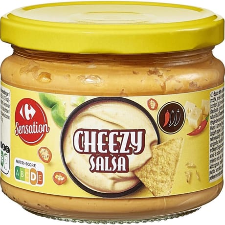 Carrefour sensation sauce fromage pimenté 300g