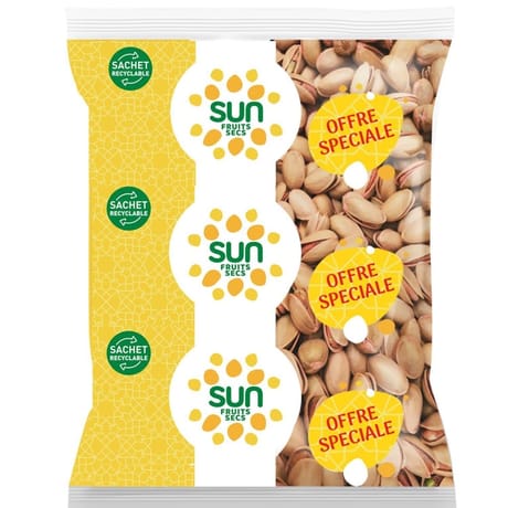 Pistaches coque grillées salées 500g SUN