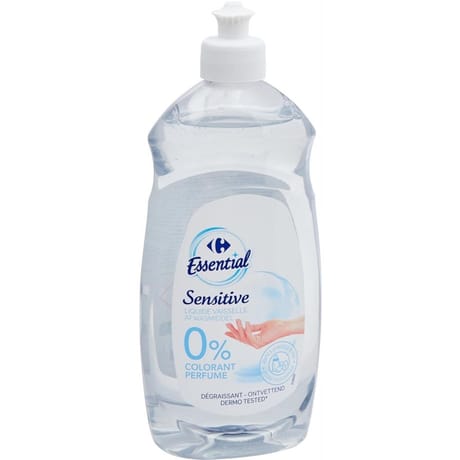 Carrefour essential liquide vaisselle sensitive 0%  500 ml