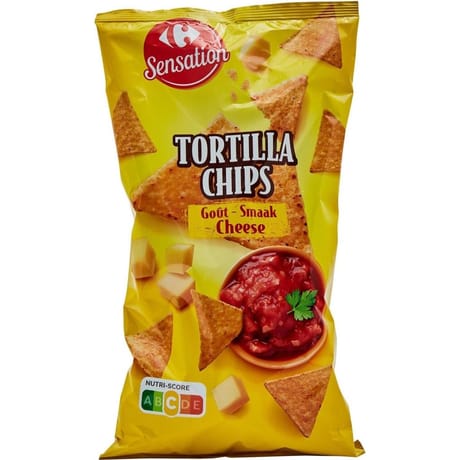 Carrefour sensation tortilla chips goût cheese 200g