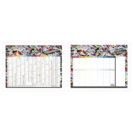 Lecas calendrier Emploi du temps réinscriptible 42x32 -13 mois sur 1 face